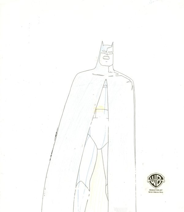 Batman The Animated Series Original Production Cel with Matching Drawing: Batman Discount