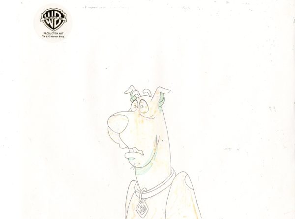 Scooby-Doo on Zombie Island Original Production Cel with Matching Drawings Signed by Bob Singer: Scooby, Shaggy Fashion