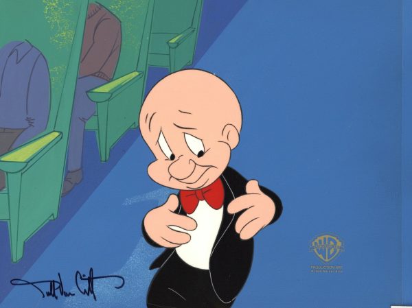 Looney Tunes Original Production Cel on Original Background Signed By Darrell Van Citters: Elmer Fudd For Cheap