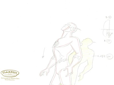 Justice League Original Production Drawing: The Flash Fashion