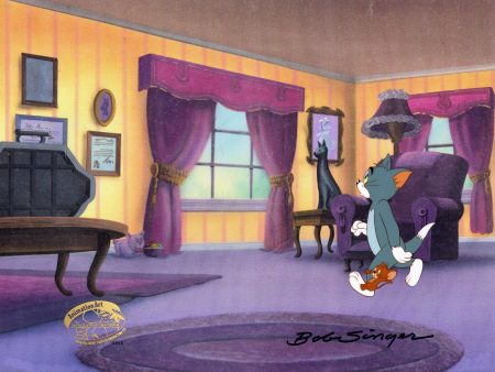 Tom And Jerry The Movie Original Production Cel Signed by Bob Singer: Tom, Jerry Discount