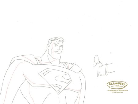 Justice League Original Production Drawing Signed by George Newbern: Superman For Discount