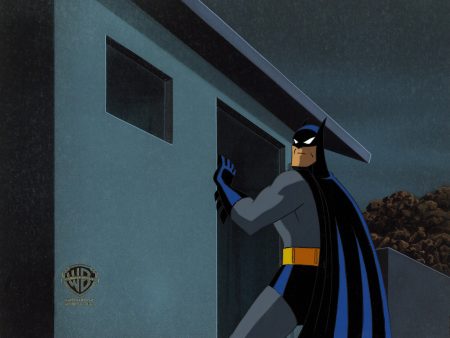 Batman The Animated Series Original Production Cel on Original Background: Batman Fashion