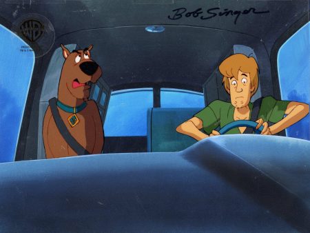 Scooby-Doo on Zombie Island Original Production Cel with Matching Drawing on Original Production Background: Scooby and Shaggy Supply