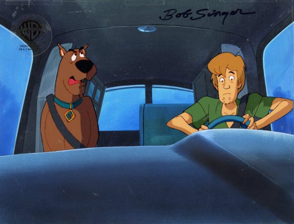 Scooby-Doo on Zombie Island Original Production Cel with Matching Drawing on Original Production Background: Scooby and Shaggy Supply