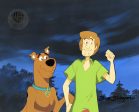 Scooby-Doo on Zombie Island Original Production Cel with Matching Drawing Signed by Bob Singer: Scooby, Shaggy Fashion