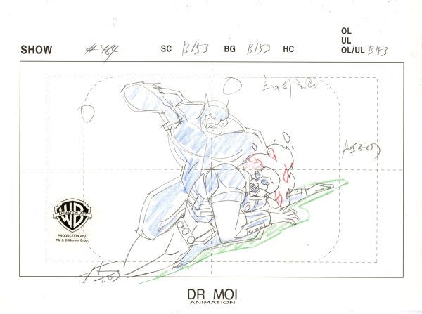 Justice League Unlimited Original Production Drawing: Wildcat, Atomic Skull Online now