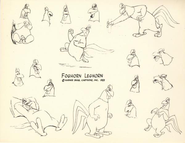 Foghorn Leghorn Original Stat Model Sheet Hot on Sale