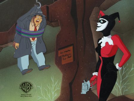 Batman The Animated Series Original Production Cel: Harley Quinn, Harvey Bullock Online Sale