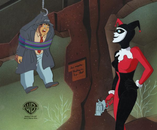 Batman The Animated Series Original Production Cel: Harley Quinn, Harvey Bullock Online Sale