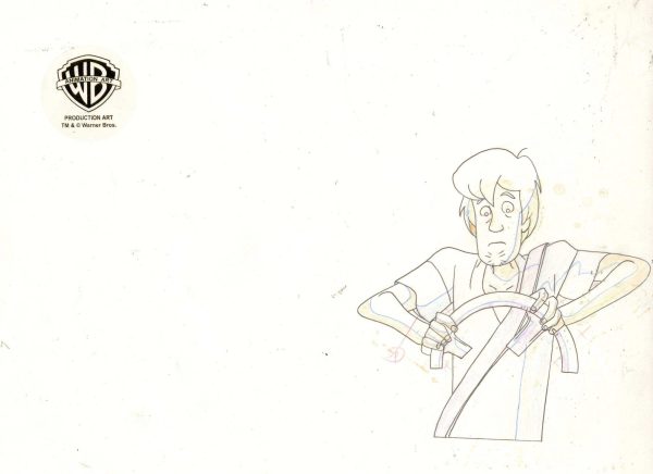 Scooby-Doo on Zombie Island Original Production Cel with Matching Drawing on Original Production Background: Scooby and Shaggy Supply