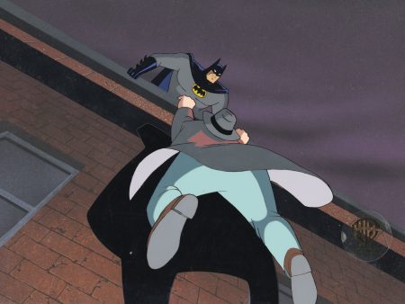 Batman The Animated Series Original Production Cel on Original Background: Batman, Sidney Debris Online