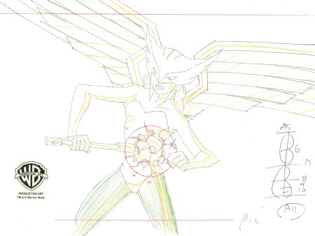 Justice League Original Production Drawing: Hawkgirl on Sale