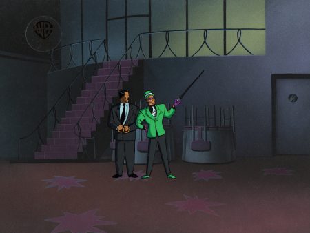 Batman The Animated Series Original Production Cel On Original Background: Riddler, Daniel Mockridge Online Sale