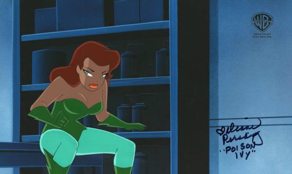 Batman The Animated Series Original Production Cel with Matching Drawing Signed by Diane Pershing: Poison Ivy Online Hot Sale