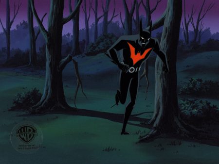 Batman Beyond Original Production Cel on Original Background with Matching Drawings: Batman For Cheap