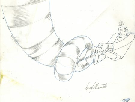 Frankenstein Jr. and the Impossibles Original Production Drawing Signed by Iwao Takamoto: Frankenstein Jr., Buzz Discount