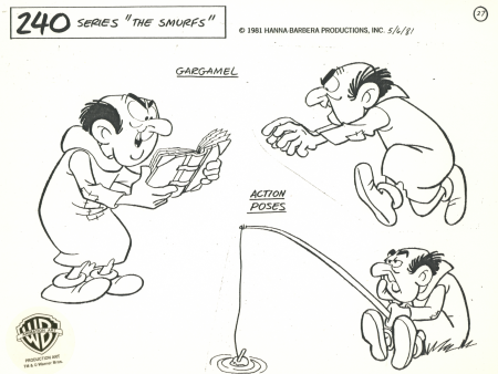 The Smurfs Original Stat Model Sheet Sale