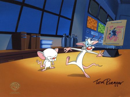 Pinky And The Brain Original Production Cel: Pinky, Brain Hot on Sale