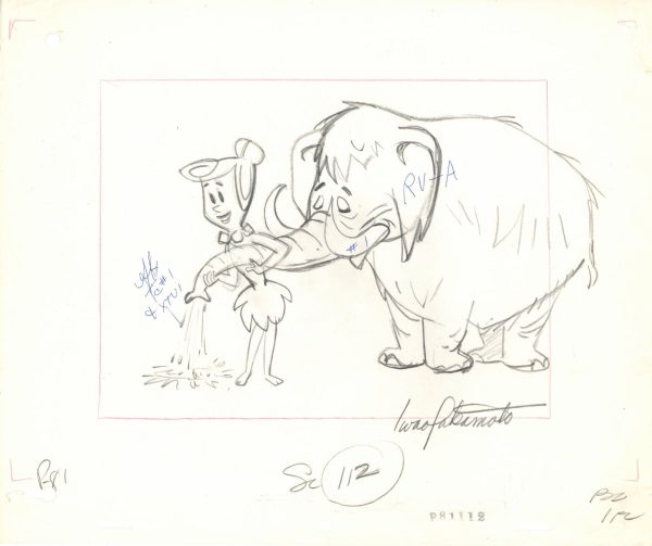 Wilma Original Layout Production Drawing Signed by Iwao Takamoto For Discount