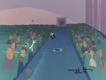 Looney Tunes Original Production Cel Signed By Darrell Van Citters: Bugs Bunny and Elmer Fudd For Discount