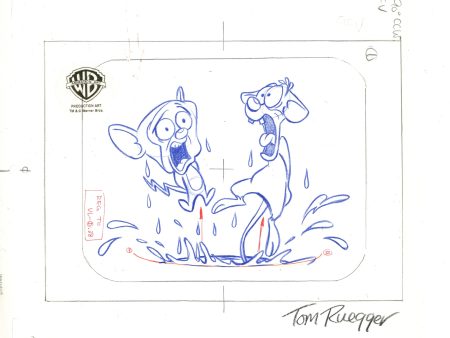 Pinky And The Brain Original Production Drawing Signed by Tom Ruegger: Pinky, Brain Online now