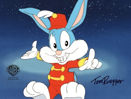 Tiny Toons Adventures Original Production Cel Signed by Tom Ruegger: Buster Bunny Sale