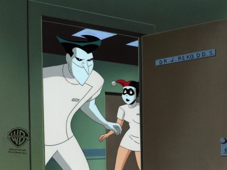 The New Batman Adventures Original Production Cel with Matching Drawing: Joker, Harley For Sale