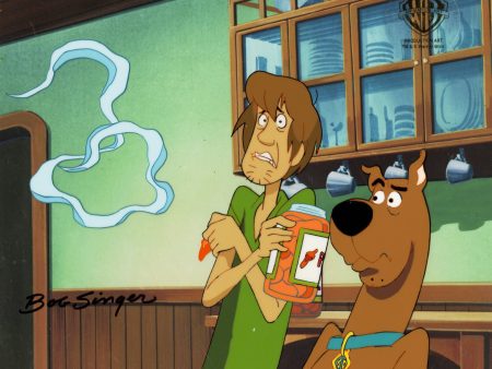 Scooby-Doo on Zombie Island Original Production Cel With Matching Drawings Signed by Bob Singer: Shaggy, Scooby Online Sale