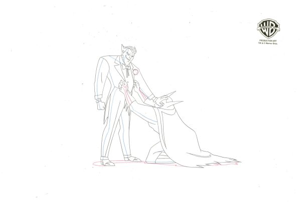 Justice League Original Production Drawing: Joker, Batman Supply