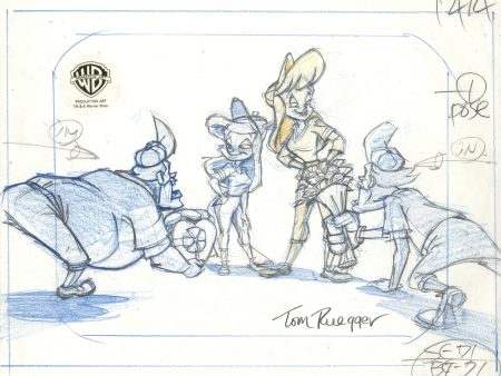 Animaniacs Original Production Drawing Signed by Tom Ruegger: Hello Nurse, Minerva For Cheap