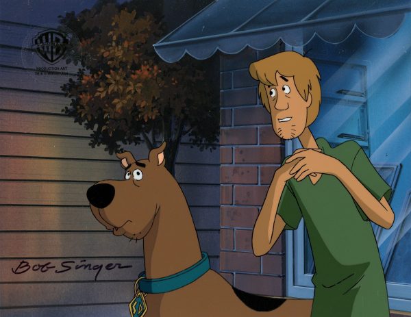 Scooby-Doo and the Witch s Ghost Original Production Cel on Original Background Signed by Bob Singer: Scooby, Shaggy Sale