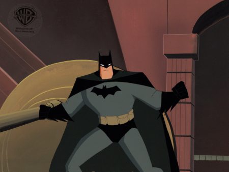 The New Batman Adventures Original Production Cel on Original Background: Batman Online Hot Sale