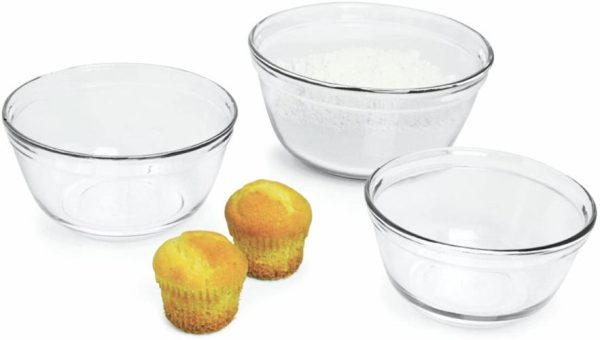 Glass Mixing Bowl 3pc Sale