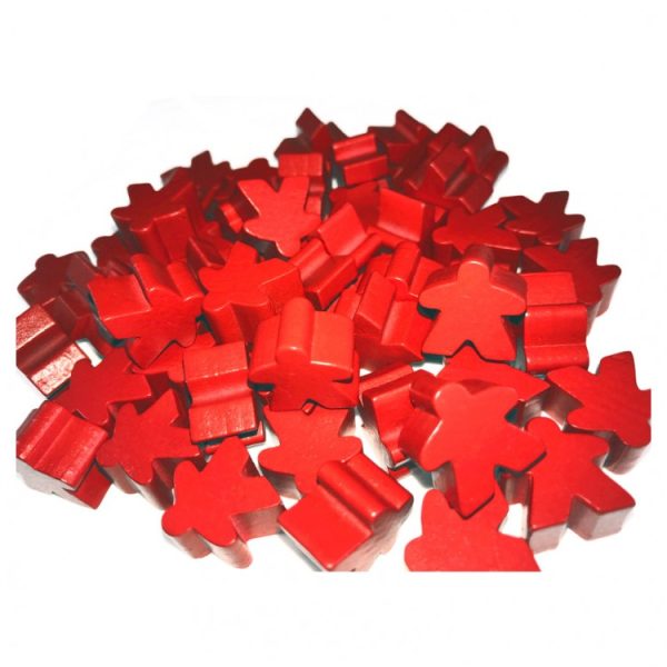 Apostrophe Games - Wooden - Meeples (Red) Fashion